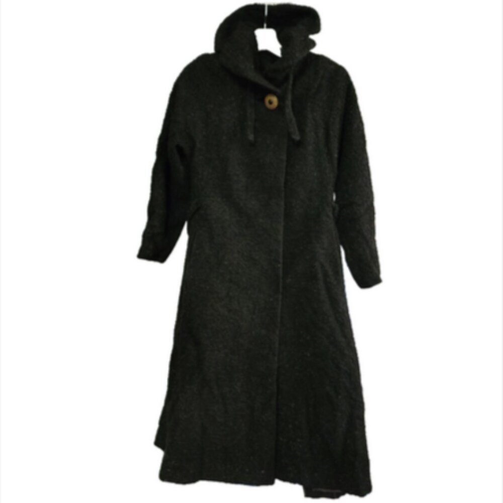 Antique J Johnson & Sons New Haven Ct Jim-Straw Original Women's Black Coat RARE